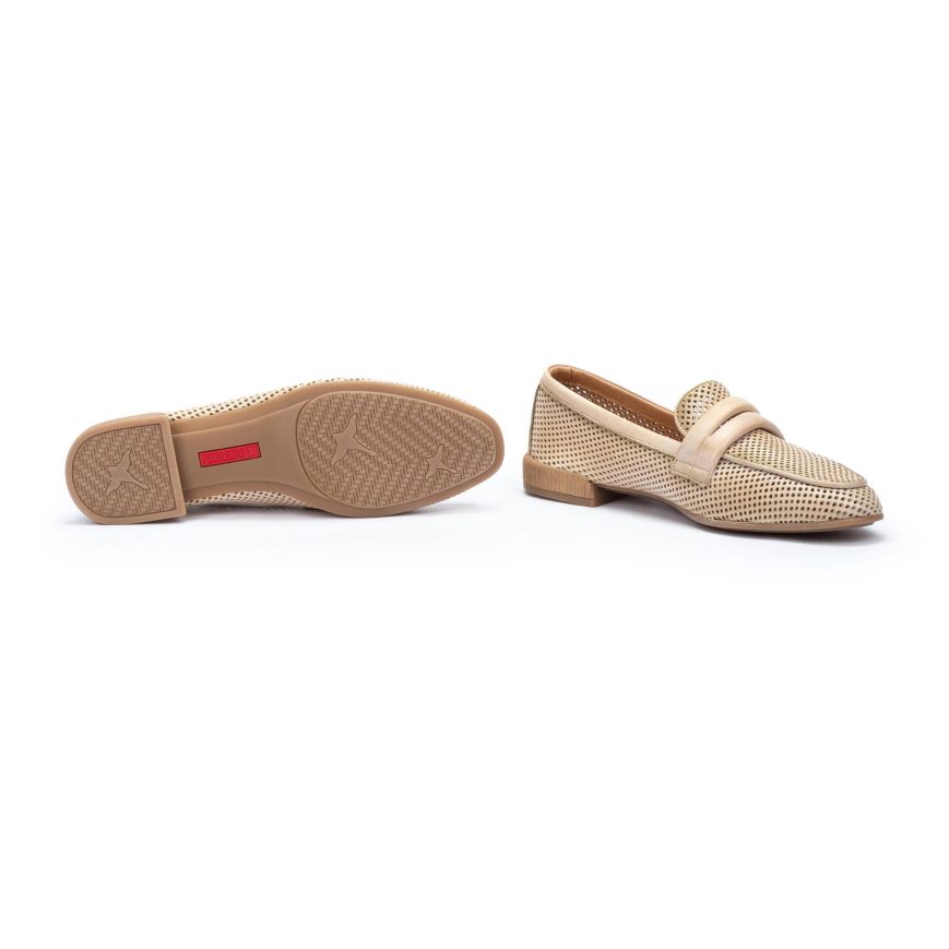 Women's Pikolinos ALMERIA Loafers Cream | NZ O2A9537